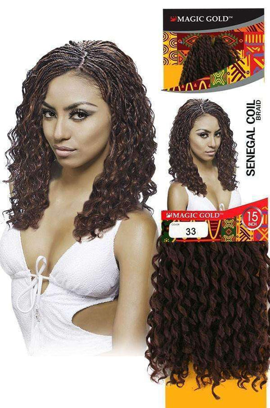 Magic Gold Senegal Coil 15" - Beautiful Black Hair