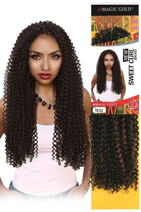 Magic Gold New Sweet Curl Braid 17" - Beautiful Black Hair