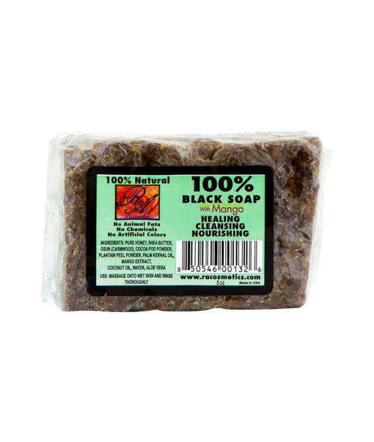 RA Cosmetics Black Soap Bar With Mango - Beautiful Black Hair