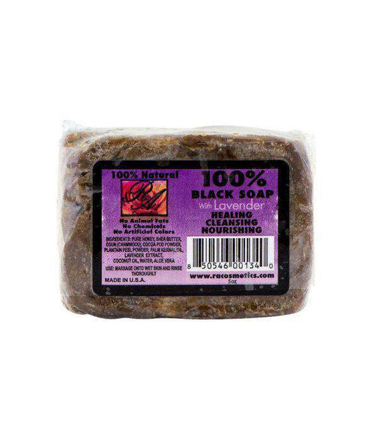 RA Cosmetics Black Soap Bar With Lavender - Beautiful Black Hair