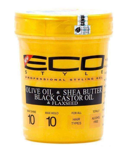 Eco Style Gold Olive Oil & Shea Butter Black Castor Oil & Flaxseed Styling Gel 32oz - Beautiful Black Hair
