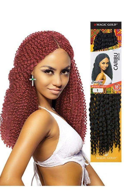 Magic Gold Caribu 18" - Beautiful Black Hair
