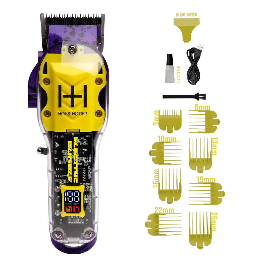 Hot & Hotter Professional Rechargeable Cordless Clippers - Electric Purple #5788