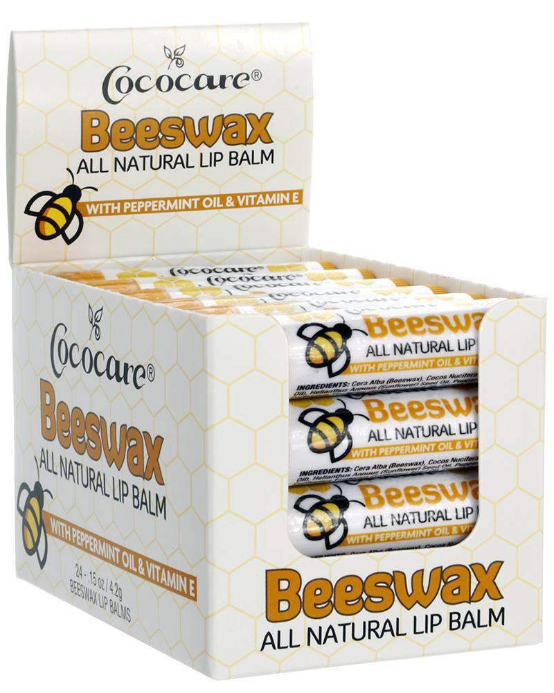 Cococare Beeswax All Natural Lip Balm (0.15oz) [24pc/ds]
