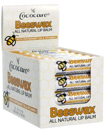 Cococare Beeswax All Natural Lip Balm (0.15oz) [24pc/ds]