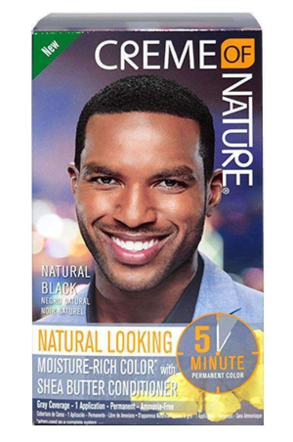 Creme Of Nature Men's Liquid Hair Color - #1 Natural Black - Beautiful Black Hair