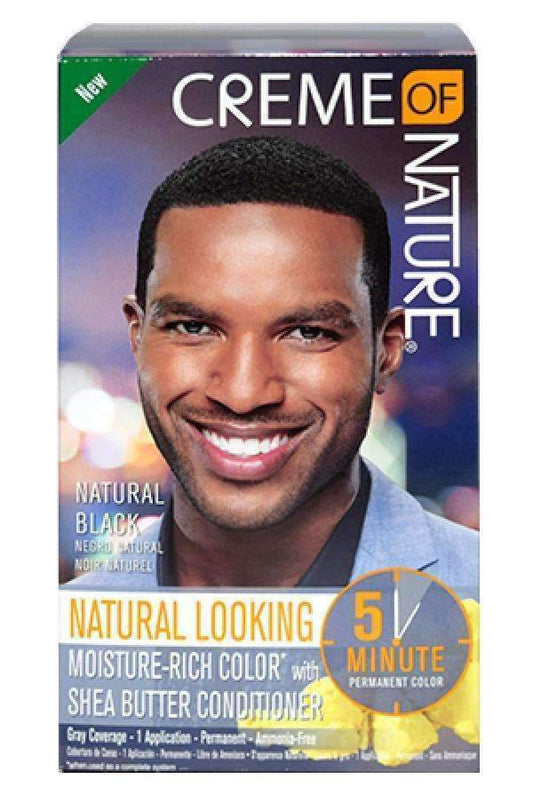 Creme Of Nature Men's Liquid Hair Color - #1 Natural Black - Beautiful Black Hair