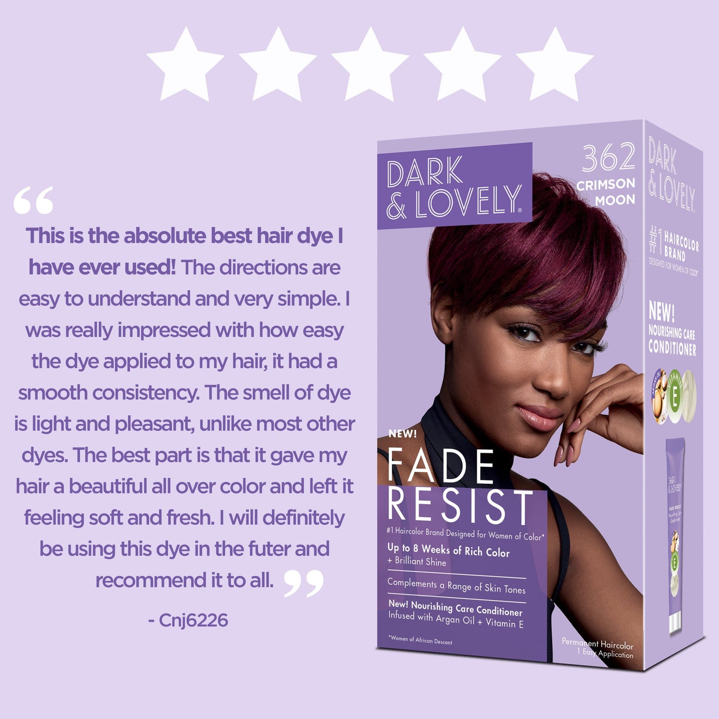 Dark & Lovely Fade Resist Rich Conditioning Hair Color - 362 Crimson Moon