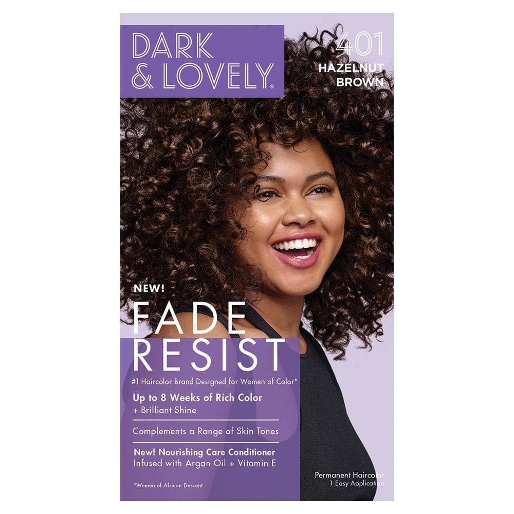 Dark & Lovely Fade Resist Rich Conditioning Color - #401 Hazelnut Brown - Beautiful Black Hair
