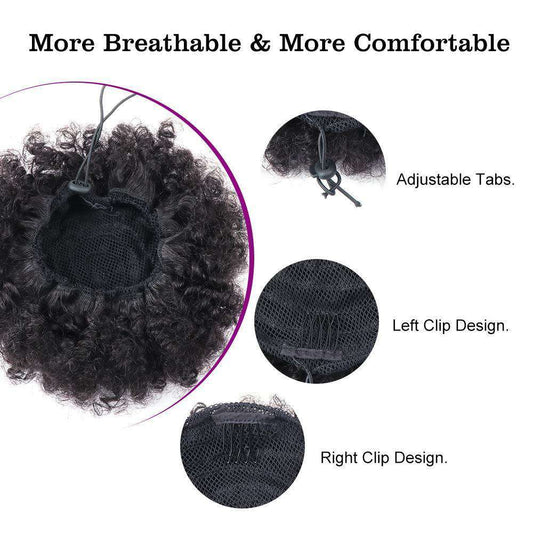 Magic Gold Afro WNT Ponytail - Medium