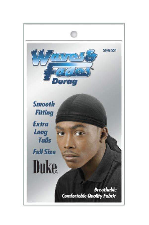 Duke Waves & Fades Durag #551 Black - Beautiful Black Hair