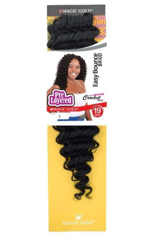 Magic Gold Pre Layered Easy Bounce Braid 19" - Beautiful Black Hair