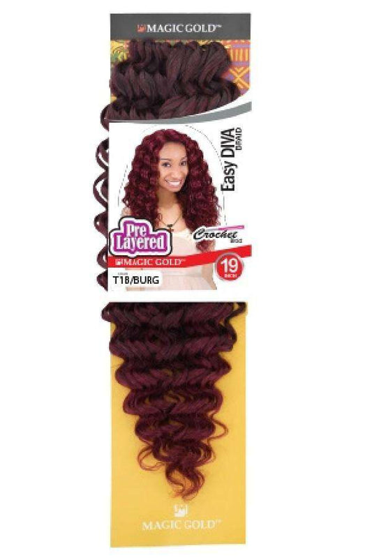 Magic Gold Pre Layered Easy Diva Braid 19" - Beautiful Black Hair