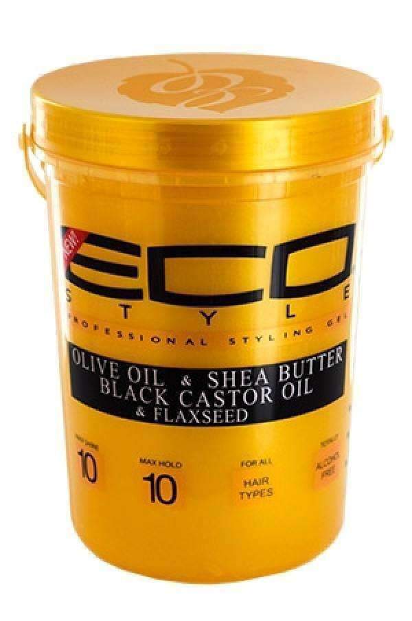 Eco Style Gold Olive Oil & Shea Butter Black Castor Oil & Flaxseed Styling Gel 5lb - Beautiful Black Hair
