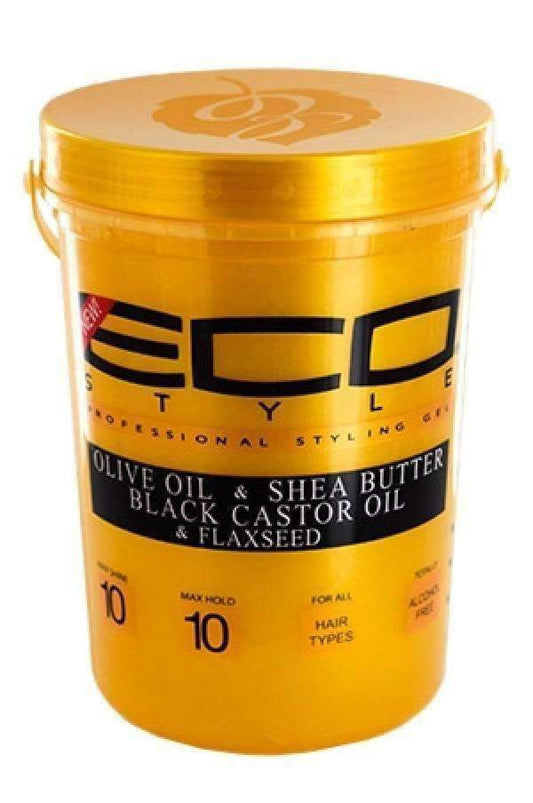 Eco Style Gold Olive Oil & Shea Butter Black Castor Oil & Flaxseed Styling Gel 5lb - Beautiful Black Hair