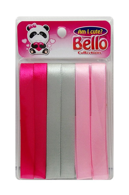 Bello Hair Ribbons - Pink & Silver Mix #41242