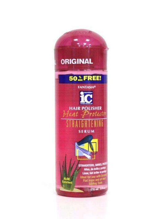 Fantasia IC Hair Polisher Heat Protector Straightening Serum 6oz - Beautiful Black Hair