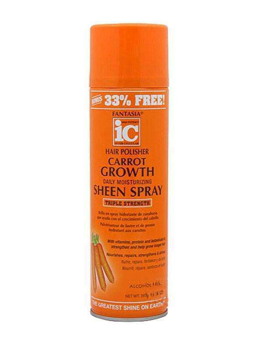 Fantasia IC Hair Polisher Carrot Growth Daily Moisturizing Sheen Spray - Beautiful Black Hair