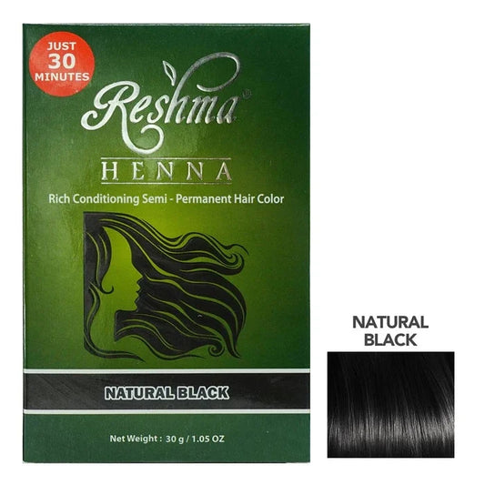 Reshma 30 Minute Henna Semi Permanent Hair Color - Natural Black - Dollar Deals