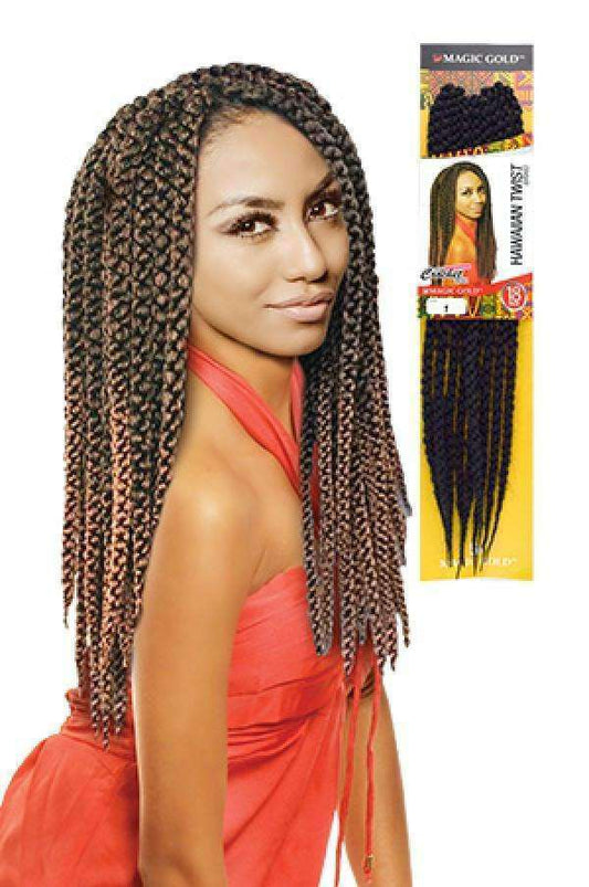Magic Gold Hawaiian Twist 18" - Beautiful Black Hair