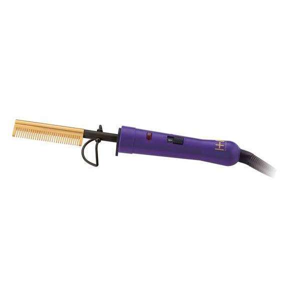 Hot & Hotter Ceramic Electrical Pressing Comb - Medium Teeth Small Temple #5964