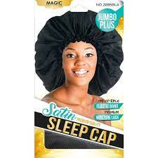 Magic Collection Super Jumbo Satin Sleep Cap #2285 Black