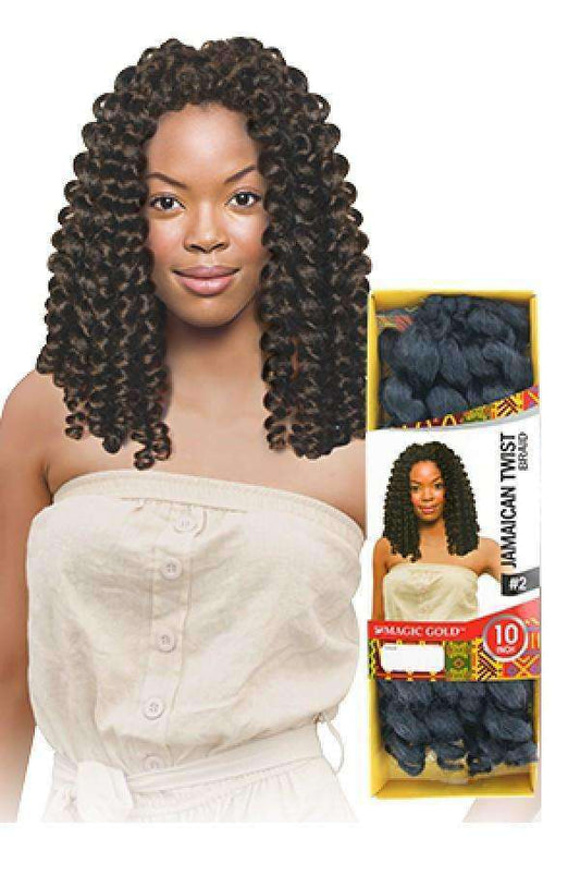 Magic Gold Jamaican Twist #2 10" - Beautiful Black Hair