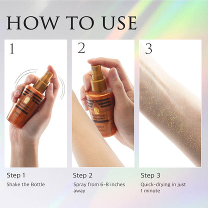 Secret of Pharaoh Egyptian Diamond Hair & Body Glitter Mist - Platinum