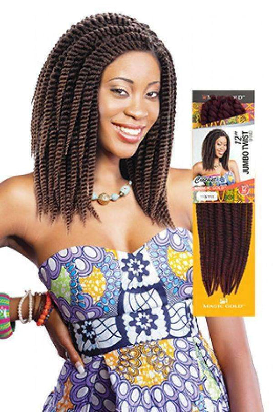 Magic Gold Jumbo Twist 12" - Beautiful Black Hair