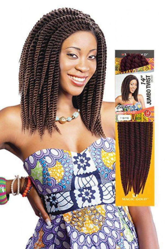 Magic Gold Jumbo Twist 14" - Beautiful Black Hair