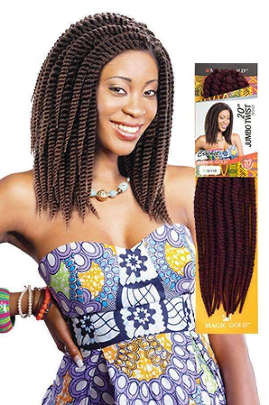 Magic Gold Jumbo Twist 20" - Beautiful Black Hair