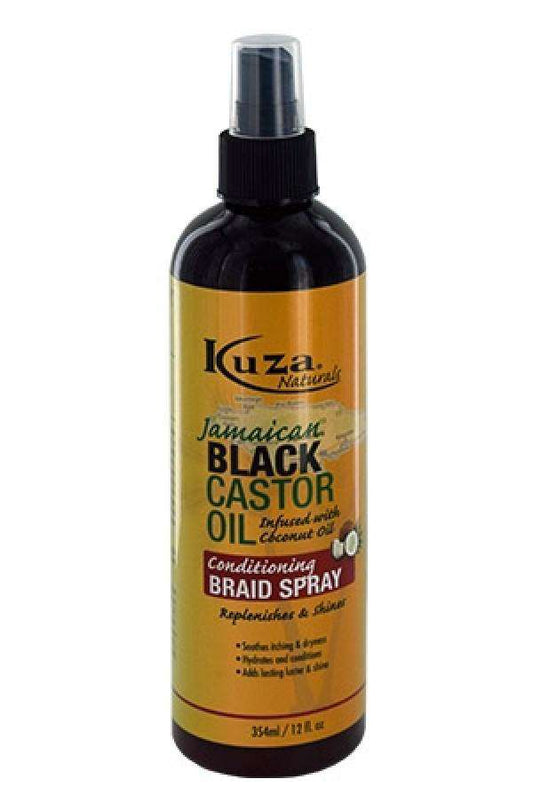 Kuza Naturals Black Castor Oil Conditioning Braid Spray - Beautiful Black Hair