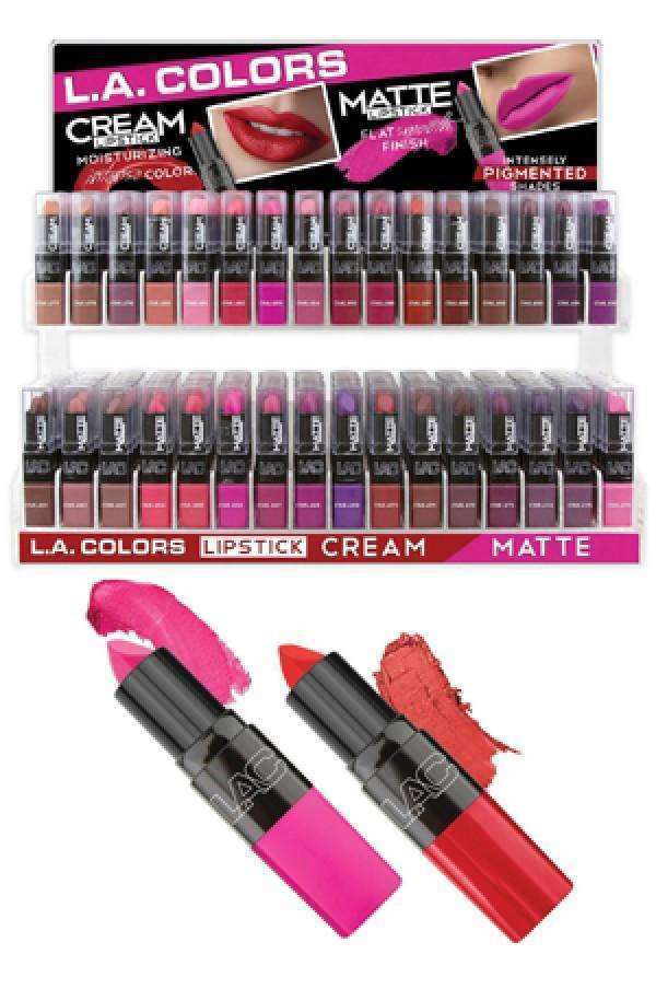 L.A.Colors Cream & Matte Lipstick - Beautiful Black Hair
