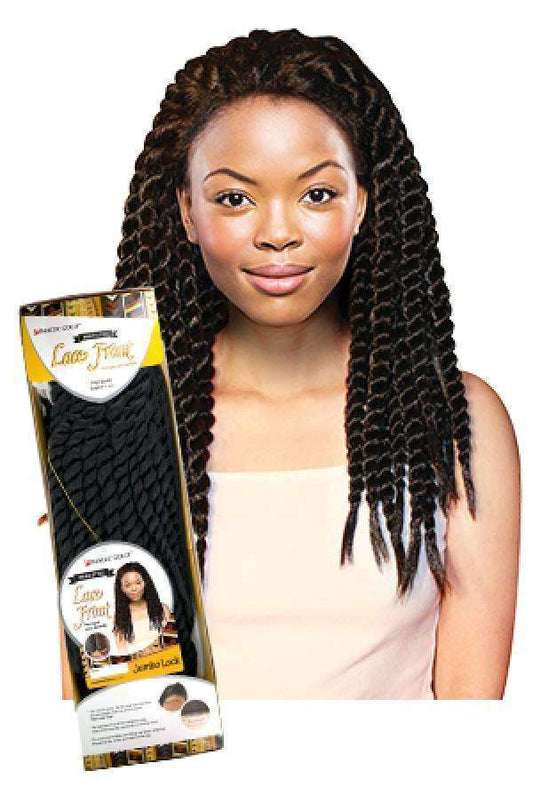 Magic Gold Synthetic Lace Front Braid Wig Jumbo - Beautiful Black Hair