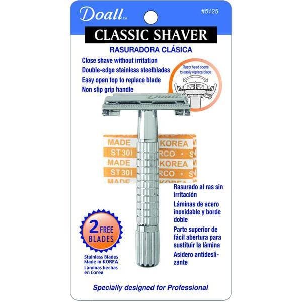 Doall Classic Shaver w/ Double Edge Blade - Beautiful Black Hair