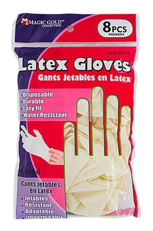 Magic Gold Latex Gloves 8pk - Beautiful Black Hair