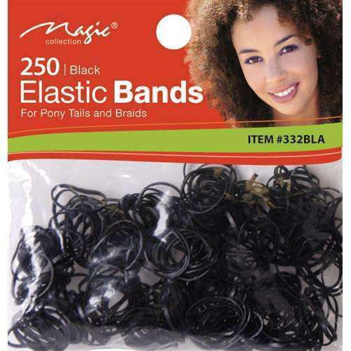 Magic Collection Elastic Ponytailers Black - Beautiful Black Hair