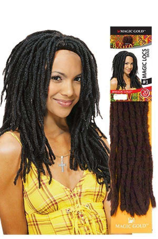 Magic Gold Magic Locs #1 20" - Beautiful Black Hair