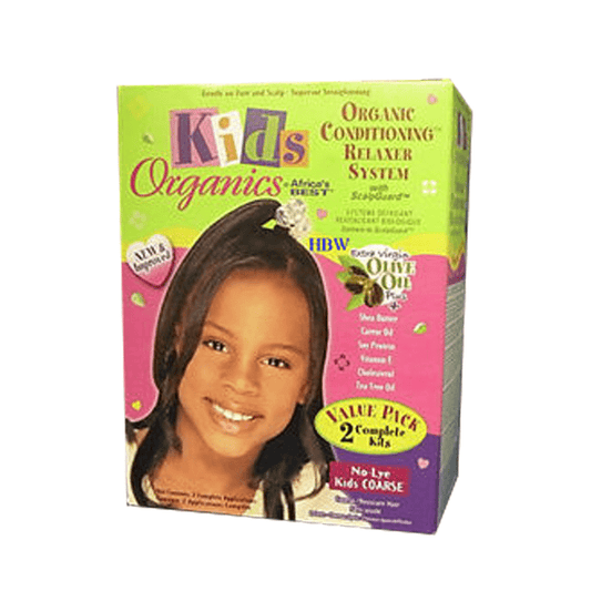 Africa's Best Organic Kids No Lye Relaxer Value Pack - Coarse - Beautiful Black Hair