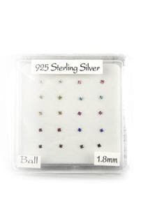 925 Sterling Silver Nose Ring - Beautiful Black Hair