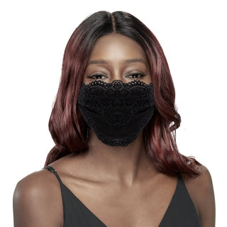 KIM & C Fashion Lace Mask Style 2 (Black) - Beautiful Black Hair