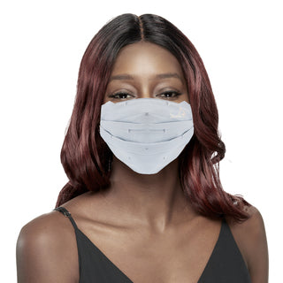KIM & C Fashion Embroidery Mask (Blue) - Beautiful Black Hair