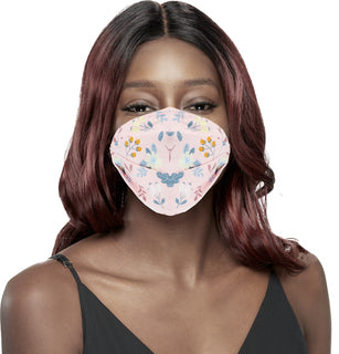 KIM & C Fashion Flower Patterned Mask (Pink 2) - Beautiful Black Hair