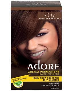Adore Cream Permanent Hair Color - Medium Chestnut 707 - Beautiful Black Hair