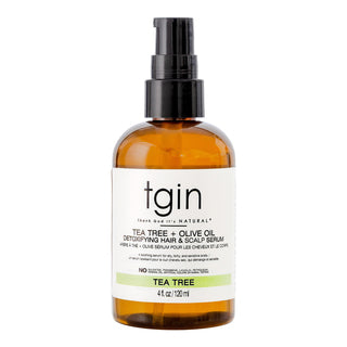 tgin Tea Tree & Olive Oil Detoxifying Hair & Scalp Serum (4oz) - Beautiful Black Hair
