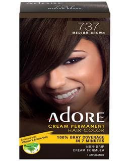 Adore Cream Permanent Hair Color - Medium Brown 737 - Beautiful Black Hair