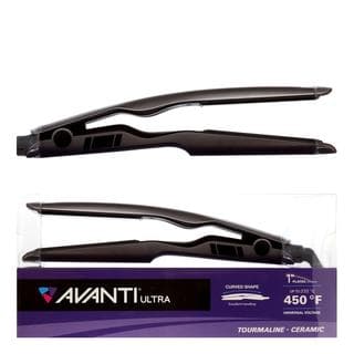 AVANTI Tourmaline & Ceramic Curved Flat Iron 1 inch - Beautiful Black Hair