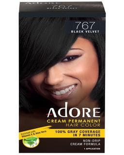 Adore Cream Permanent Hair Color - Black Velvet 767 - Beautiful Black Hair