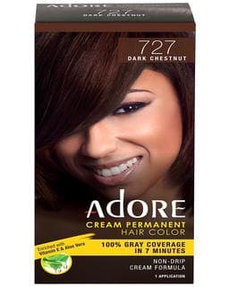 Adore Cream Permanent Hair Color - Dark Chestnut 727 - Beautiful Black Hair