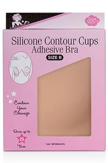 Hollywood Fashion Secrets Silicone Contour Cups Adhesive Bra - Size B (1 Pair) - Beautiful Black Hair